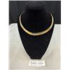 Image 1 : Vintage Solid Tri-Color Gold Collar Necklace Very Nice!
