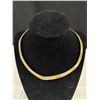Image 2 : Vintage Solid Tri-Color Gold Collar Necklace Very Nice!