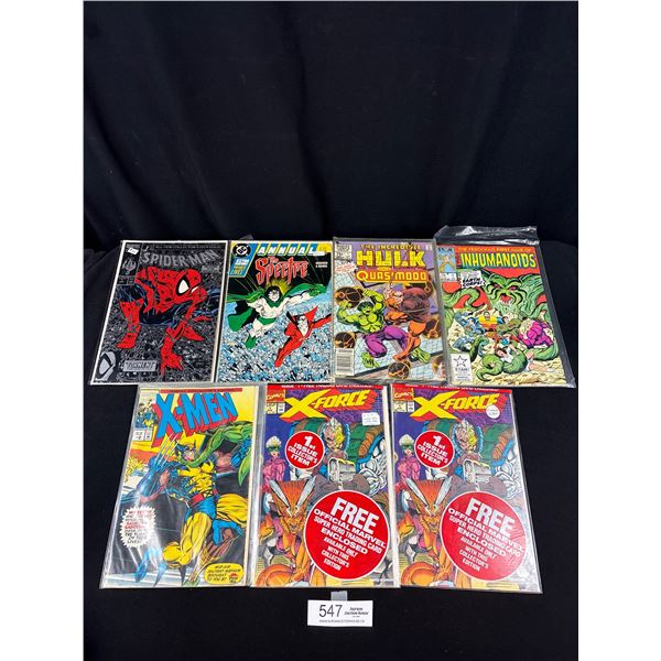 Nice lot of Vintage Comics in Bags "Inhumanoids #1" etc.