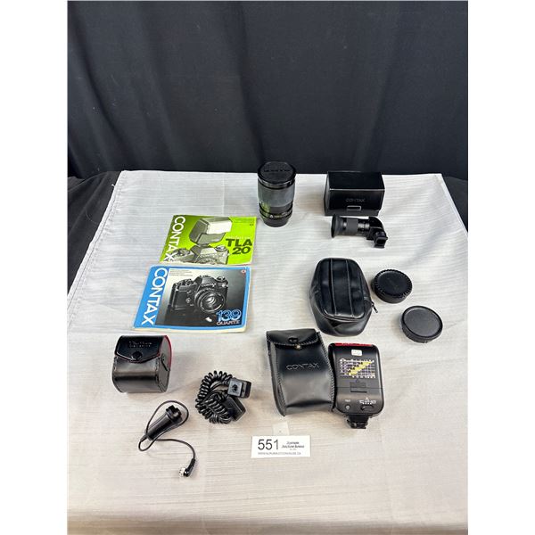 Collectable Camera Lot of Lenses, Flashes, Instruction Books, etc