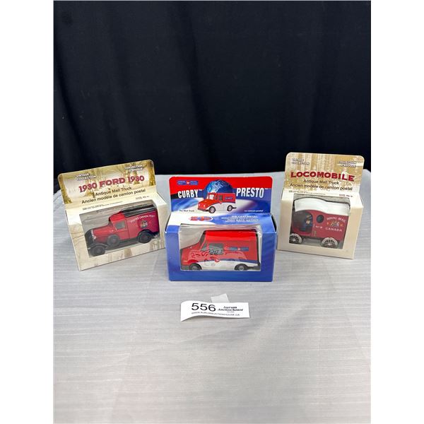 Lot of 3 Collectable Canada Post Diecast Vehicles in Original Boxes