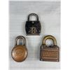 Image 2 : Lot of 3 Very Old Padlocks No Keys