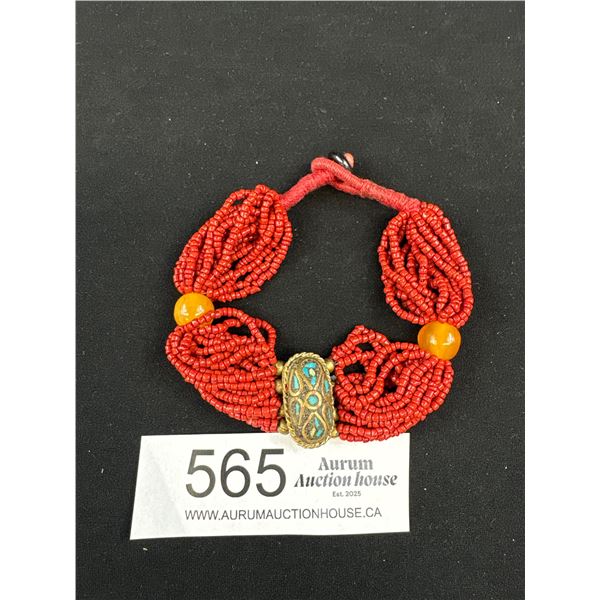 Micro Beads w/ Pendant Bracelet