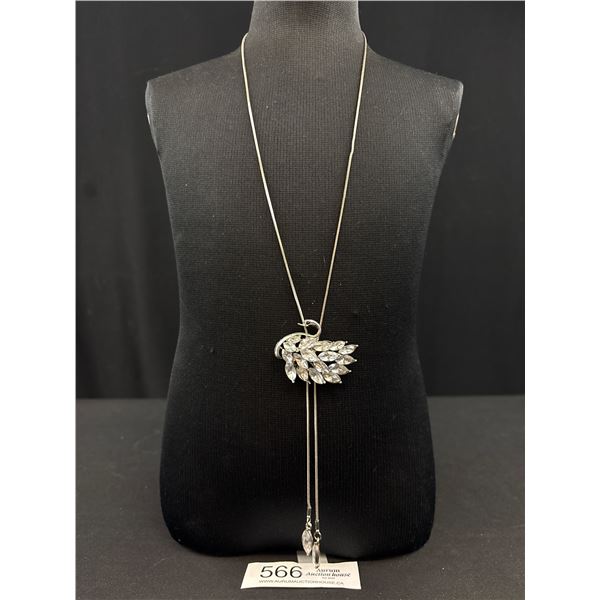 Vintage Rhinestone Pendants Necklace