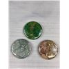 Image 2 : 3 Round Genuine Stones For Pendants