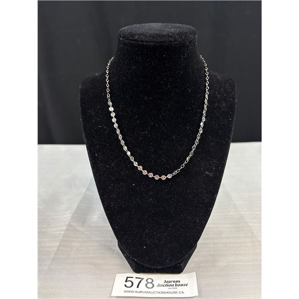 Silver Plated Gucci Chain Necklace