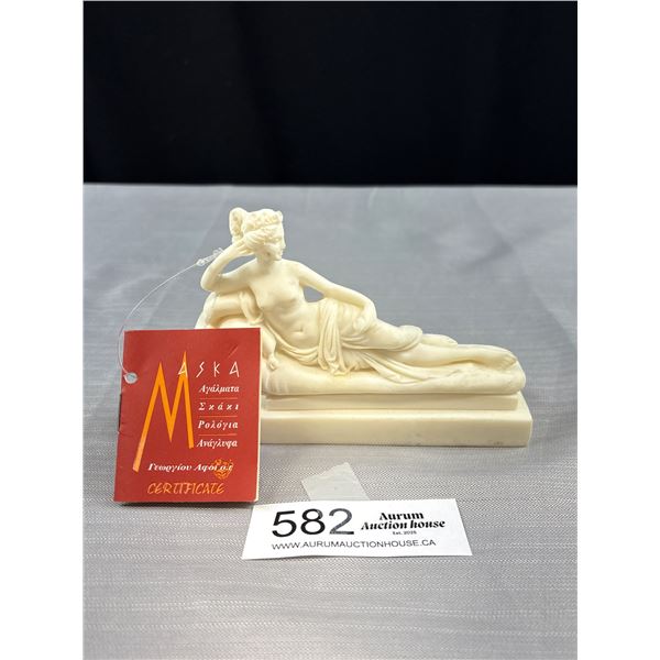 Greek Maska Alabaster Ornament w/ Certificate