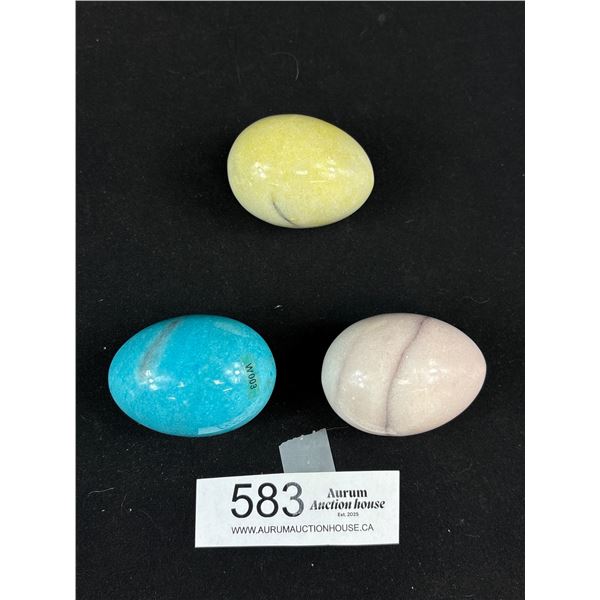 3 Genuine Marble Eggs