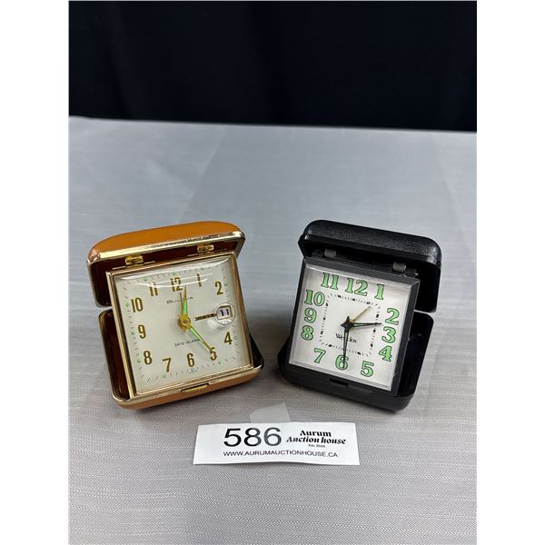 2 Alarm Clocks, Westclox + Bulova