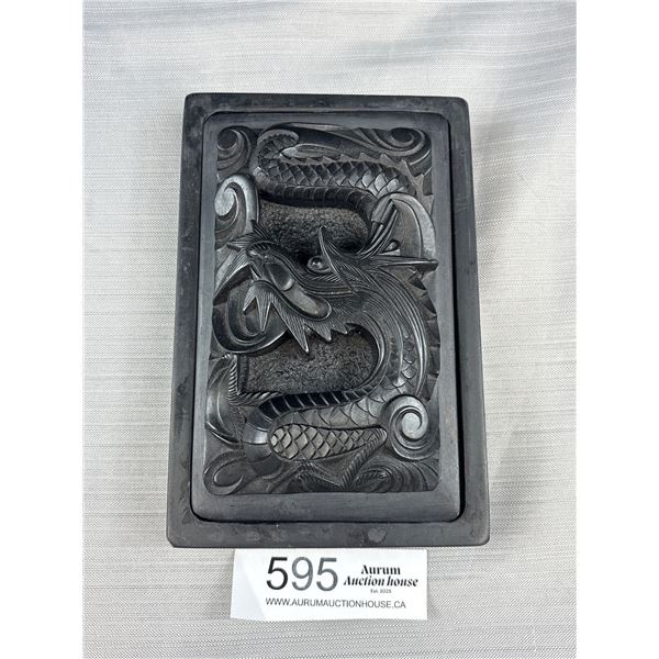 High Quality Blackslate Chinese Dragon Ink Box