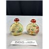 Image 2 : 2 Vintage Chinese Reverse Painted Glass Snuff Bottles