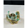Image 4 : Runaway Fashion Owl Motif Cuff Bangle Rhinestones + Enamel
