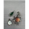 Image 5 : Vintage Pendant Lot Native, Emerald Pearl Etc
