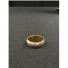 Image 2 : Wide Solid Vintage Sterling Gold Ring 2 Toned