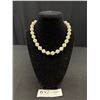 Image 1 : C.1970s Signed Vendome White Enamel Metal Bead Gold Necklace Very Clinque! Quality