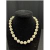 Image 2 : C.1970s Signed Vendome White Enamel Metal Bead Gold Necklace Very Clinque! Quality