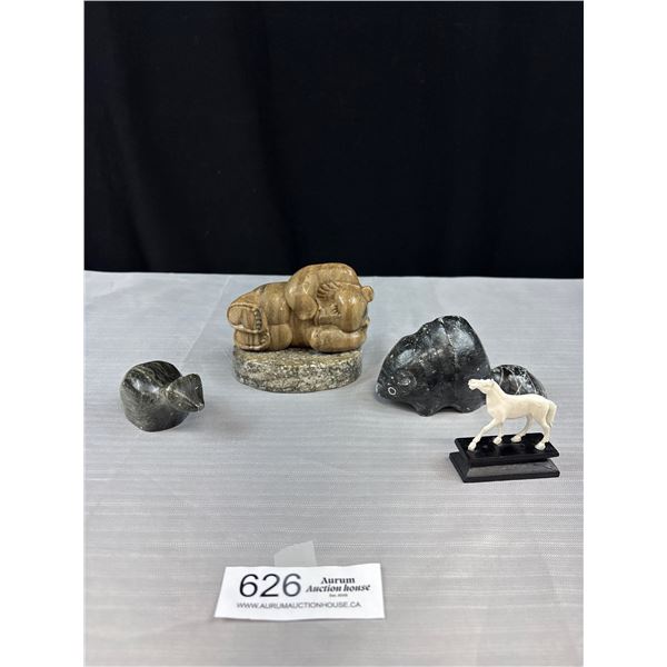 Carving Lot Old, Ivory, Inuit, Some Signed