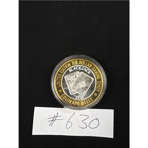 Half Ounce of Pure Silver $10 Gaming Token