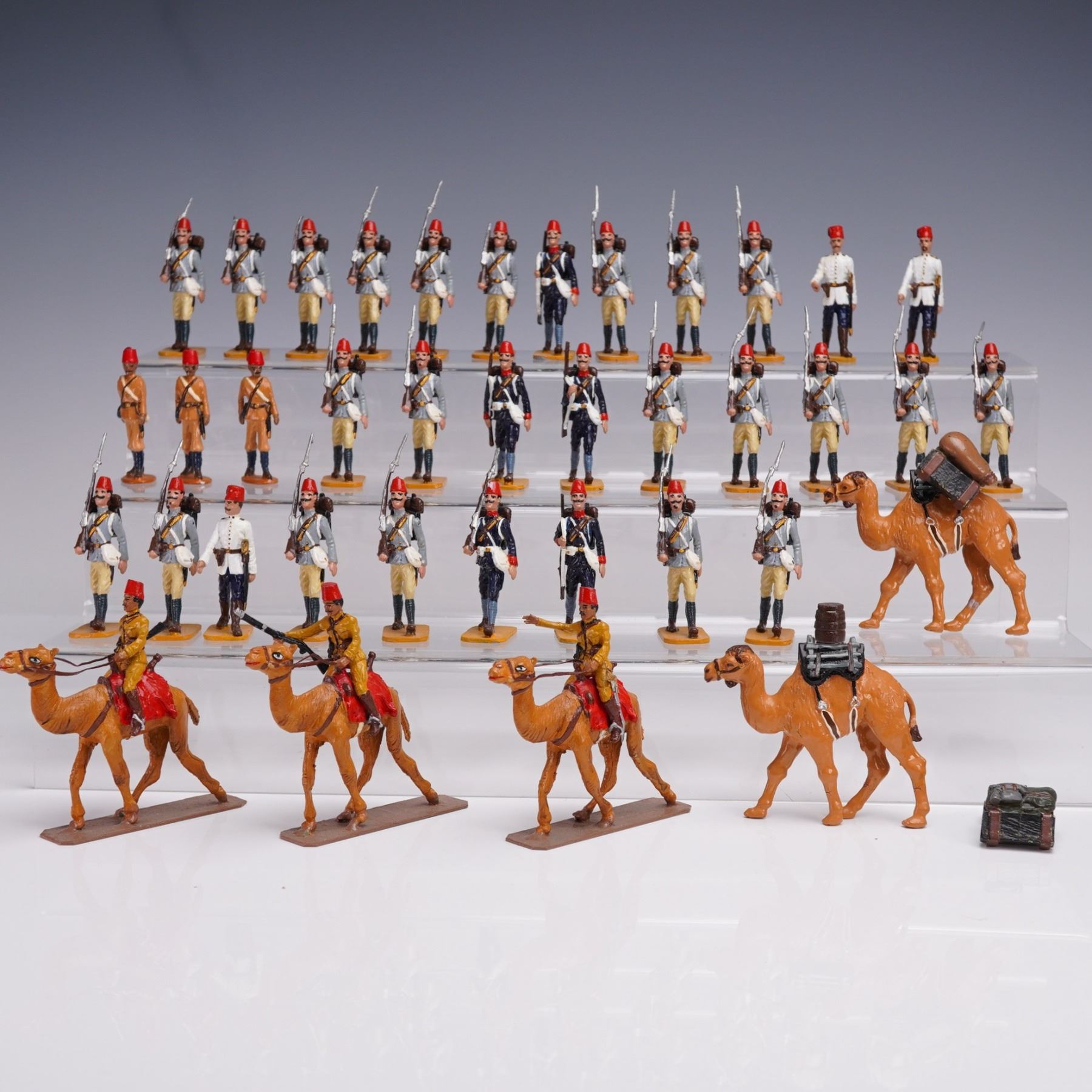 Camel Rider Figure 38pc El Templario Painted Lead Military Figures with Camel Riders
