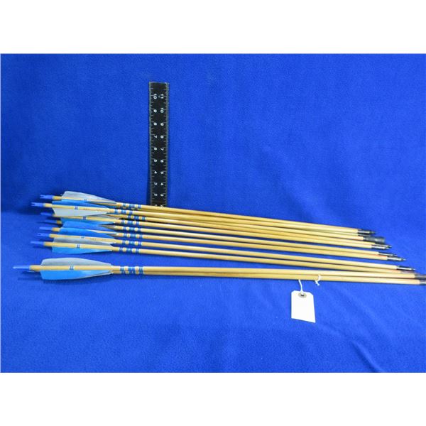 12 Wood Arrows with Field Points - 29" Length
