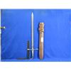 Image 1 : Sword with Leather Sheath - 440 Stainless - 22" Blade, 31" Total Length