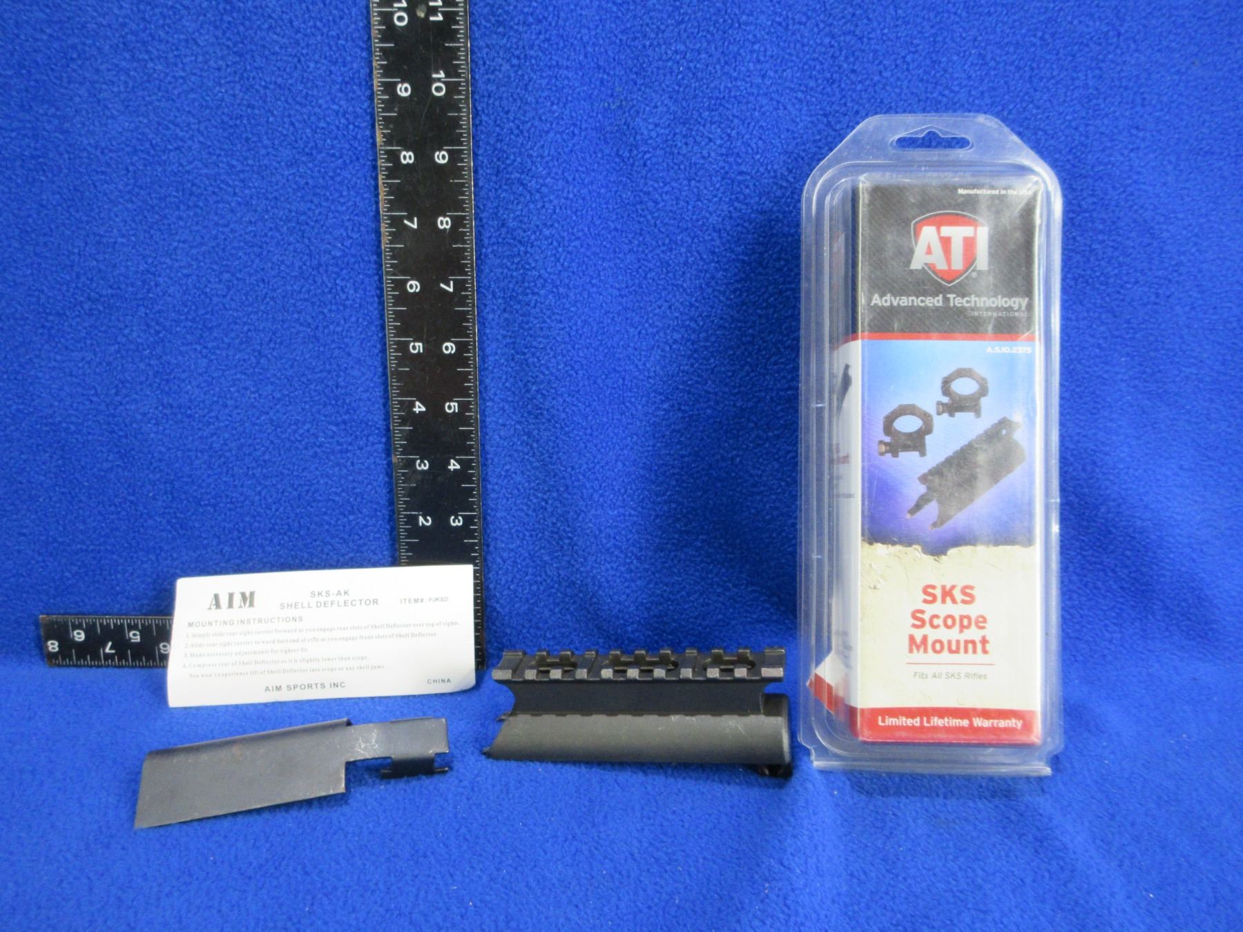 Sk Rifle Rings ATI SKS Scope Mount (Rings Missing) & Aim Sports SKS-AK Shell Deflector
