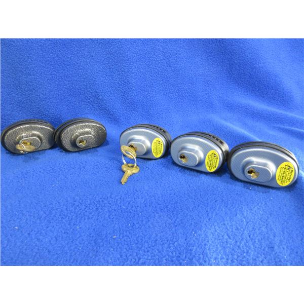 5 Trigger Locks - 3 Keyed Alike and 2 Keyed Alike