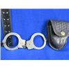 Image 1 : Set of Peerless Handcuffs - No Key - Incorrect Size Case