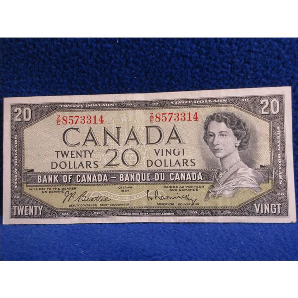 1954 Canadian 20 Dollar Bill