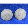 Image 4 : 2 Canadian 25 Cent Coins - .925 Silver - 1918, 1919