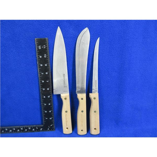 Northcraft 3 Knife Set - 8" Cook, 8" Butcher, 6 1/2" Fillet
