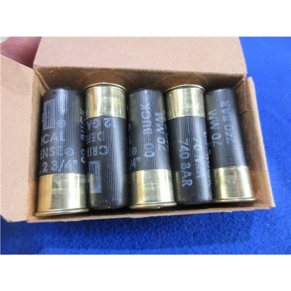 12 Ga. 2 3/4" 00 Buck Hornady Shotshells (Pick Up or Ship by UPS Only)