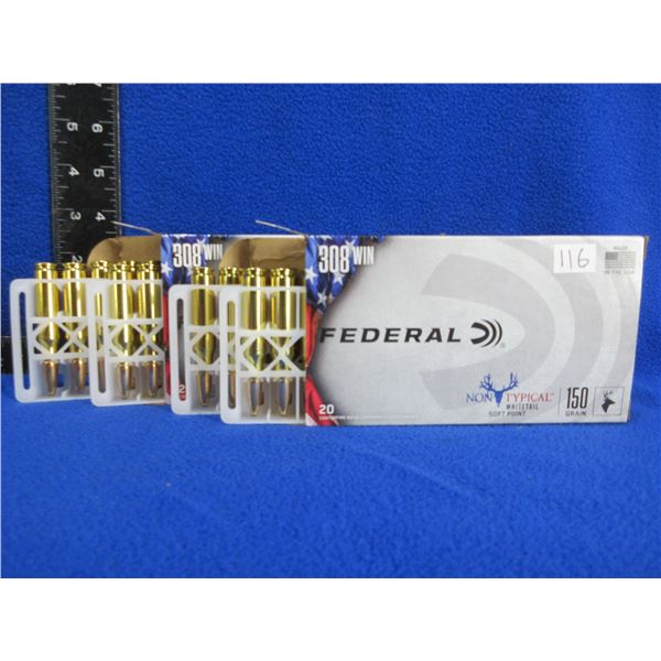 308 Win. 150gr SP Federal Cartridges (Pick Up or Ship by UPS Only)