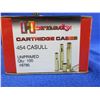 Image 2 : NEW - Brass Only - 454 Casull Unprimed Hornady - Box of 100