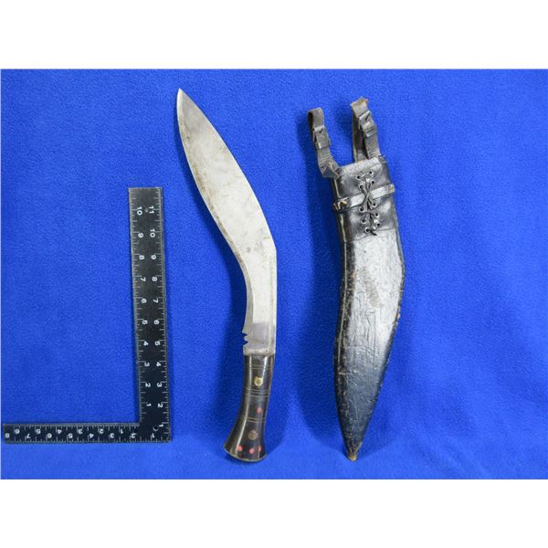Kukri Knife with Sheath - 12" Blade, 16 1/2" Total Length