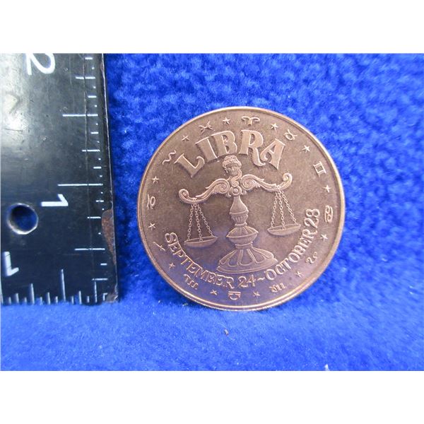 .999 Fine Copper One AVDP Ounce - Libra Coin