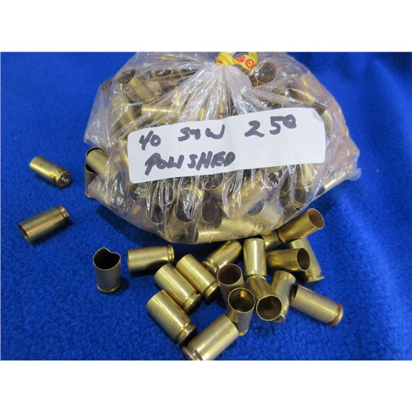 Brass Only - 40 S&W Polished Unprimed - Bag of 250