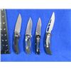 Image 2 : 4 Folding Lock Blade Pocket Knives - Buck, Gerber, China & Unknown