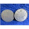 Image 1 : 2 Canadian 25 Cent Coins - 1919 (.925 Silver), 1936 (.800 Silver)