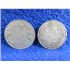 Image 1 : 2 Canadian 25 Cent Coins - .925 Silver - 1912, 1914