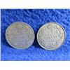 Image 1 : 2 Canadian 25 Cent Coins - .800 Silver - 1920, 1928