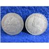 Image 4 : 2 Canadian 25 Cent Coins - .800 Silver - 1920, 1928