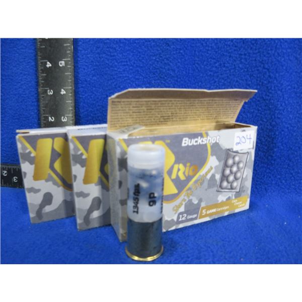 12 Ga. 2 3/4" 00 Buck Rio Shotshells (Pick Up or Ship by UPS Only)