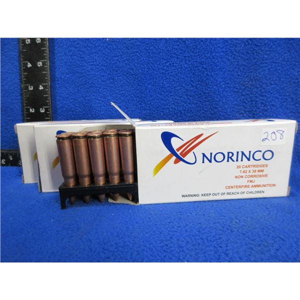 7.62X39 122gr FMJ Norinco Non Corrosive (Pick Up or Ship by UPS Only)