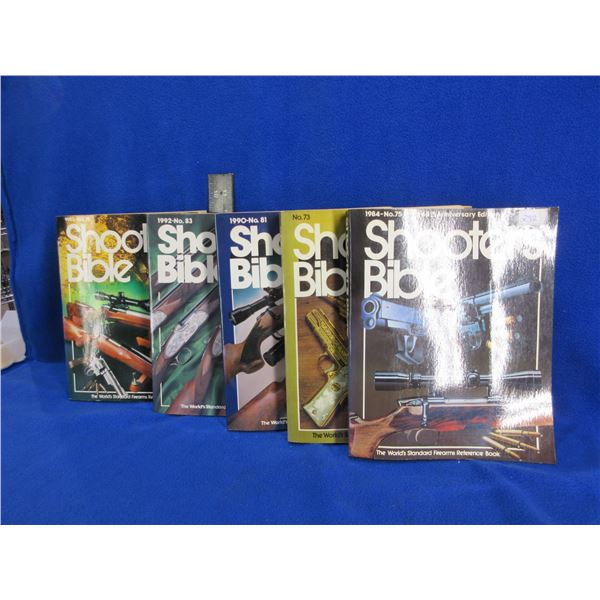 5 Books - Shooter's Bible 1982, 1984, 1985, 1990, 1992