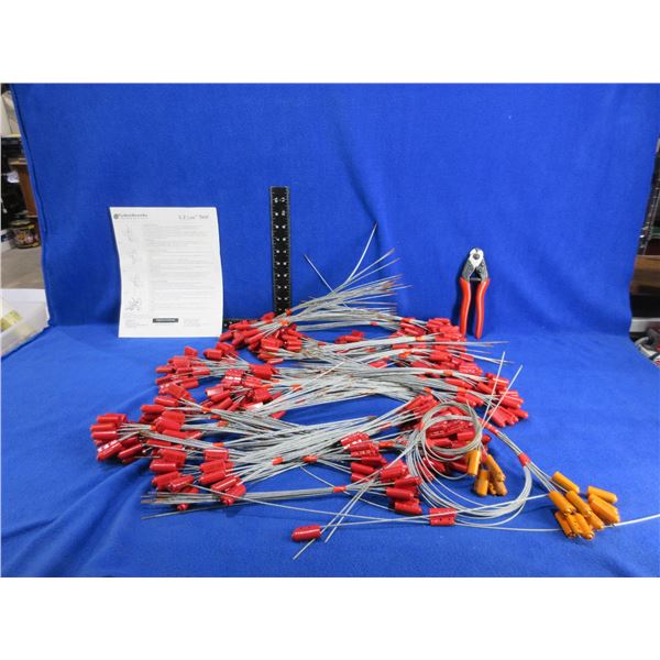 Lot of Approx. 472 Tyden Brooks E-Z Lock Seals with Felco C7 Cable Cutter