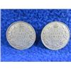 Image 1 : 2 Canadian 25 Cent Coins - .800 Silver - 1929, 1932