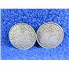 Image 1 : 2 Canadian 25 Cent Coins - .800 Silver - 1921, 1928