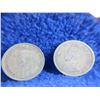 Image 4 : 2 Canadian 25 Cent Coins - .800 Silver - 1921, 1928