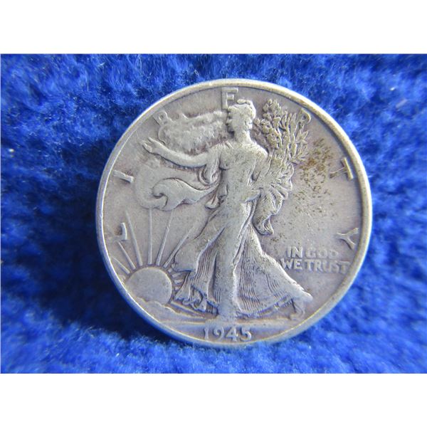 1945 USA "Walking Liberty Half Dollar" - .900 Silver
